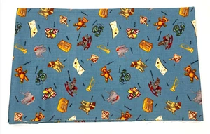 Fabric American Jane Sandy Klop Toys ABC 123 Retro Style Blue 41"x42" Kid's - Picture 1 of 4