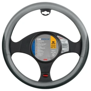 Coprivolante Similpelle Nero/Grigio Ø 37/39cm Copri Volante Sterzo Auto - C33067 - Foto 1 di 4