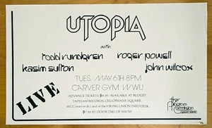 Póster - Concierto Utopía 6 de mayo 1982 WWU Bellingham WA 11x17 Todd Rundgren - Imagen 1 de 2