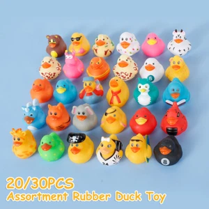 20/30 Pcs Assorted Ducks for Kids Rubber Duck Toy Cute Duck Bath Tub Pool flapg! - Picture 1 of 18