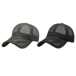 Men's Summer Full Mesh Baseball Hat Sunshade Breathable Duck Tongue Hat Out4GAQA - Picture 1 of 12