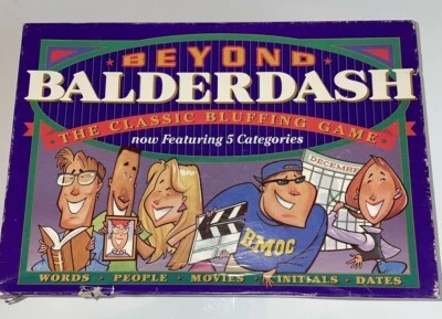 BEYOND BALDERDASH Classic Bluffing Game Hasbro 1997 complete 5 Categories 10 yr+ - Image 1 of 4