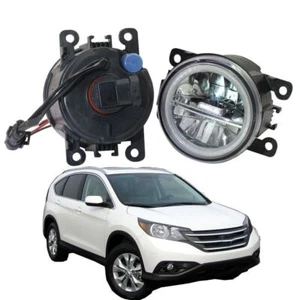 LED Fog Light + Angel Eye Rings Daytime Running Lights DRL For Honda CR-V 2.4L - Picture 1 of 11