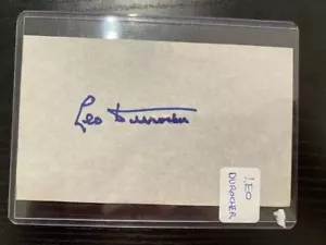 Leo Durocher Hand Signed Index Card - Picture 1 of 2
