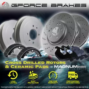 Front Drilled Rotors & Pads & Rear Drums & Shoes for 2013-2019 Chevrolet Trax - Foto 1 di 1