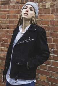 black suede biker jacket Motorcycle Jacket - Picture 1 of 4