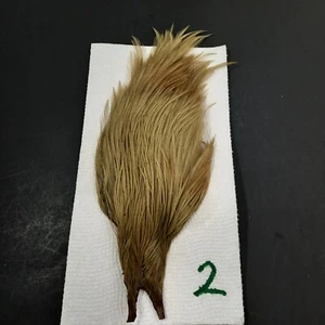 Dyed Med. Brown Olive Dry Fly Hackle Neck Cape Dry Fly Tying Feathers #2 - Picture 1 of 5