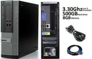 FAST Dell Optiplex Desktop WIFI Core i3 3.30GHz 8GB RAM 500GB HDD Windows 10 PRO - Picture 1 of 5