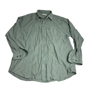 Cutter & Buck Shirt Size 1XB Green Cotton Button Up Outdoor Casual - Picture 1 of 10