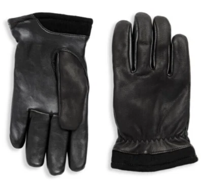 UGG Capitan Genuine Leather & Faux Fur Lined Smart Glove in Black Men's M - Image 1 of 4