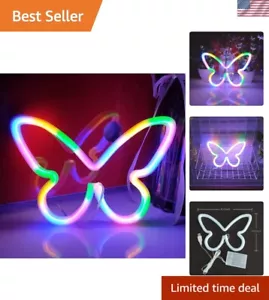 Colorful LED Butterfly Neon Light - Perfect for Home Decor & Special Events - Picture 1 of 8