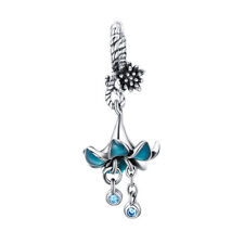 Voroco Real S925 Sterling Silver Dream Orchid Bead Charm Fit European Bracelets