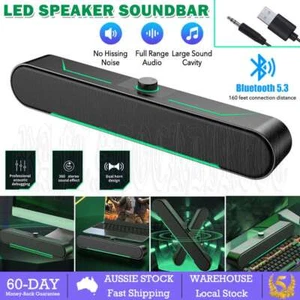 Computer Speakers Wired Speaker PC Soundbar Stereo USB Powered for Laptop Tablet - Picture 1 of 12