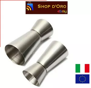 Misurino JIGGER DOPPIO professionale per bar COCKTAIL misura acciaio 20-50 ml - Foto 1 di 1