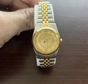 Reloj para mujer Seiko de 2 tonos oro/plata cara dorada - Imagen 1 de 3