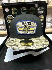 Los Angeles Rams New Era 59FIFTY “21 Salute To Service Collection” Fitted 7-1/4 - Picture 1 of 6