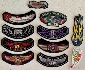 Set 11 Biker Weste Aufnäher Motorrad HOG Harley Owners Group Patch bestickt - Bild 1 von 4