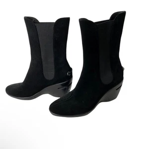 Cole Haan Black Suede boots Size 9.5 - Picture 1 of 16
