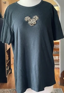 Vintage Walt Disney World Animal Kingdom schwarz Mickey Mouse Damen Shirt 2XL - Bild 1 von 6