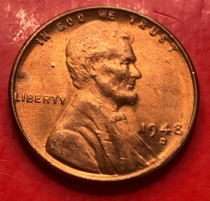1948-D Lincoln Wheat Cent Penny GEM RED BU From an Original Bank Roll - Picture 1 of 9