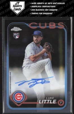 2024 Topps Chrome Luke Little RA-LL RC Auto | Chicago Cubs - Image 1 of 2