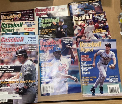 Lot Of 8 1999 Baseball Digest Plus Jan 2000 June 1995 Hall Fame Covers - Image 1 of 4