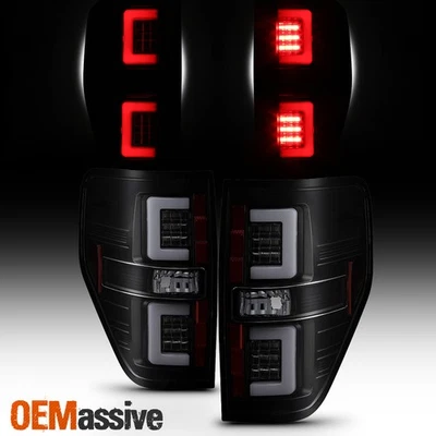 Fits 2009 2010 2011 2012 2013 2014 Ford F150 LED Light Tail Lights - Black Smoke - Image 1 of 4