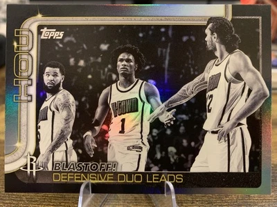 2025-26 Topps Houston Rockets Blastoff Blackout Parallel #297 Black Friday  - Image 1 of 2