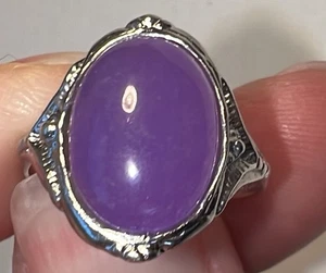 Dainty Vintage Quality S925 Sterling Silver Amethyst Gemstone Ring Size 6.5 GVC - Picture 1 of 24