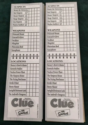 Almohadillas de repuesto The Simpsons Clue 2 2000-2002 Foto 1 de 2
