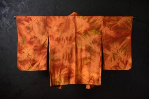 Vintage Japanischer Kimono Seide Antik HAORI Jacke Morgenmantel Kleid gefärbt/KIM67/600 - Bild 1 von 10