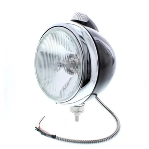 Guide 682-C Style 12 Volt H4 Headlight with Turn Signal, Black - Picture 1 of 10