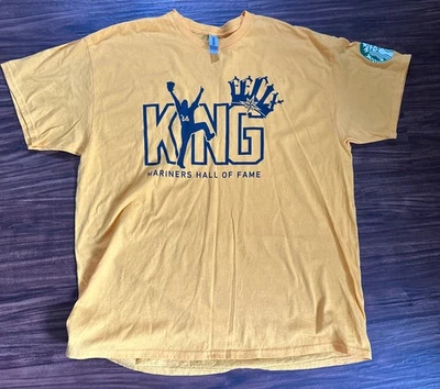 Seattle Mariners King Felix Shirt Mens Extra Large Yellow Hall of Fame Starbucks - Image 1 of 4