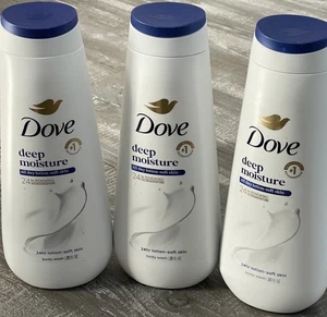 Dove Deep Moisture Nourishing Long Lasting Body Wash 23 Fl OZ each 3-Pack. - Bild 1 von 3