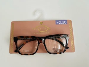 New Oscar de La Renta Women’s Men Unisex 2.5 Tortoise Reading Glasses Nordstrom - Picture 1 of 15