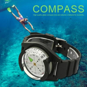 Brújula de supervivencia reloj brújula impermeable portátil buceo avistamiento brújula de muñeca - Imagen 1 de 12