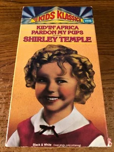 Kid'In' Africa Pardon My Pups VCR VHS Tape Movie Shirley Temple Used Tested - Picture 1 of 6