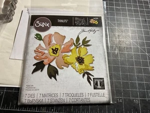 Tim Holtz 665209 Thinlits Brushstroke Flowers #1 dies - Picture 1 of 1