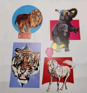 4 Vintage Circus Die-cut Class Room Cutouts Decor Wall Art Display One Sided - Picture 1 of 10