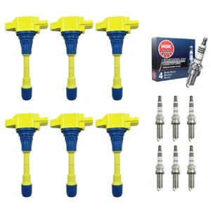 New Set of 6 Ignition Coil & NGK Spark Plug for EX35 FX35 G35/350Z Altima Maxima - Picture 1 of 9