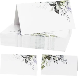 Hochzeit Tischkarten Namen 60 Stück, Tischkarten Hochzeit Geburtstag 9x10 cm, Bl - Bild 1 von 7