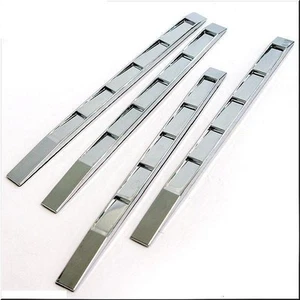 CAR HOOD SIDE FENDER MOTORCYCLE DECORATION VENT TRIM MOULDING CHROME X 4 PIECES - Picture 1 of 2