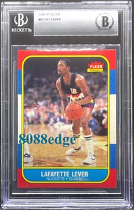Tarjeta de novato Fleer 1986-87: palanca "grasa" Lafayette #63 Nuggets RC 2x All-Star Bas - Imagen 1 de 2