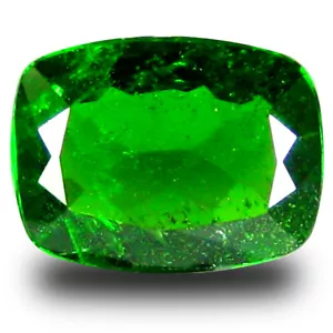 1,30 ct wunderschöne Kissenform (8 x 6 mm) grüner Chromdiopsid Edelstein - Bild 1 von 1