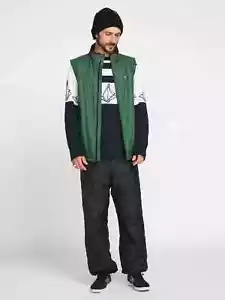 NWT MENS VOLCOM UTILITY PUFF SNOWBOARD VEST $260 L Military LAVALAN INSULATED - Picture 1 of 9