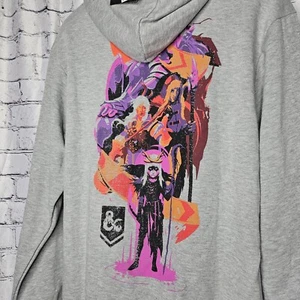 NEU Dungeons and Dragons Hoodie grau rot lila Zauberer Herren Medium - Bild 1 von 9