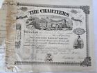 Chartiers Railway Company Stock Certificate - 1872 - # 635 - 8 Shares at $50 ea