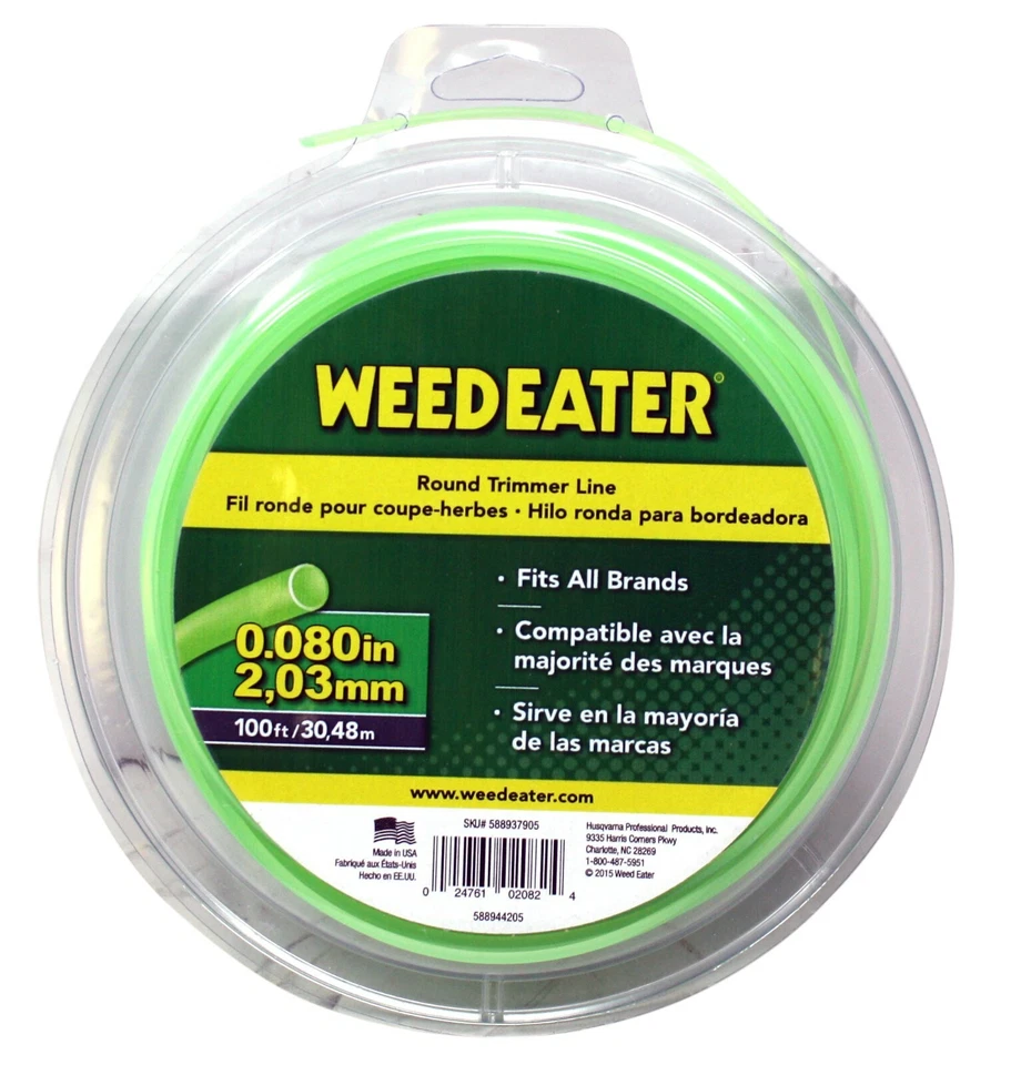 Weedeater 0.080" Round Trimmer Line: 588937905 - 100' Roll - Part # 588937905 - Image 1 of 1