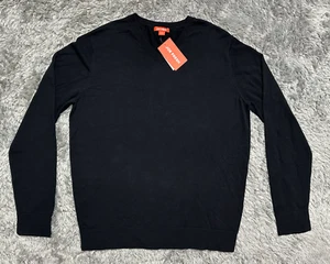 NEW Joe Fresh v-neck classic 100% Cotton Sweater black W9MR000608 size L Men's - Picture 1 of 8