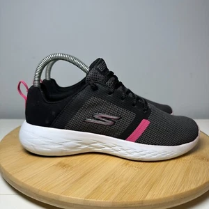 Skechers Go Run Womens Size 6 Shoes Black Pink Lace Up Athletic Sneakers - Picture 1 of 8
